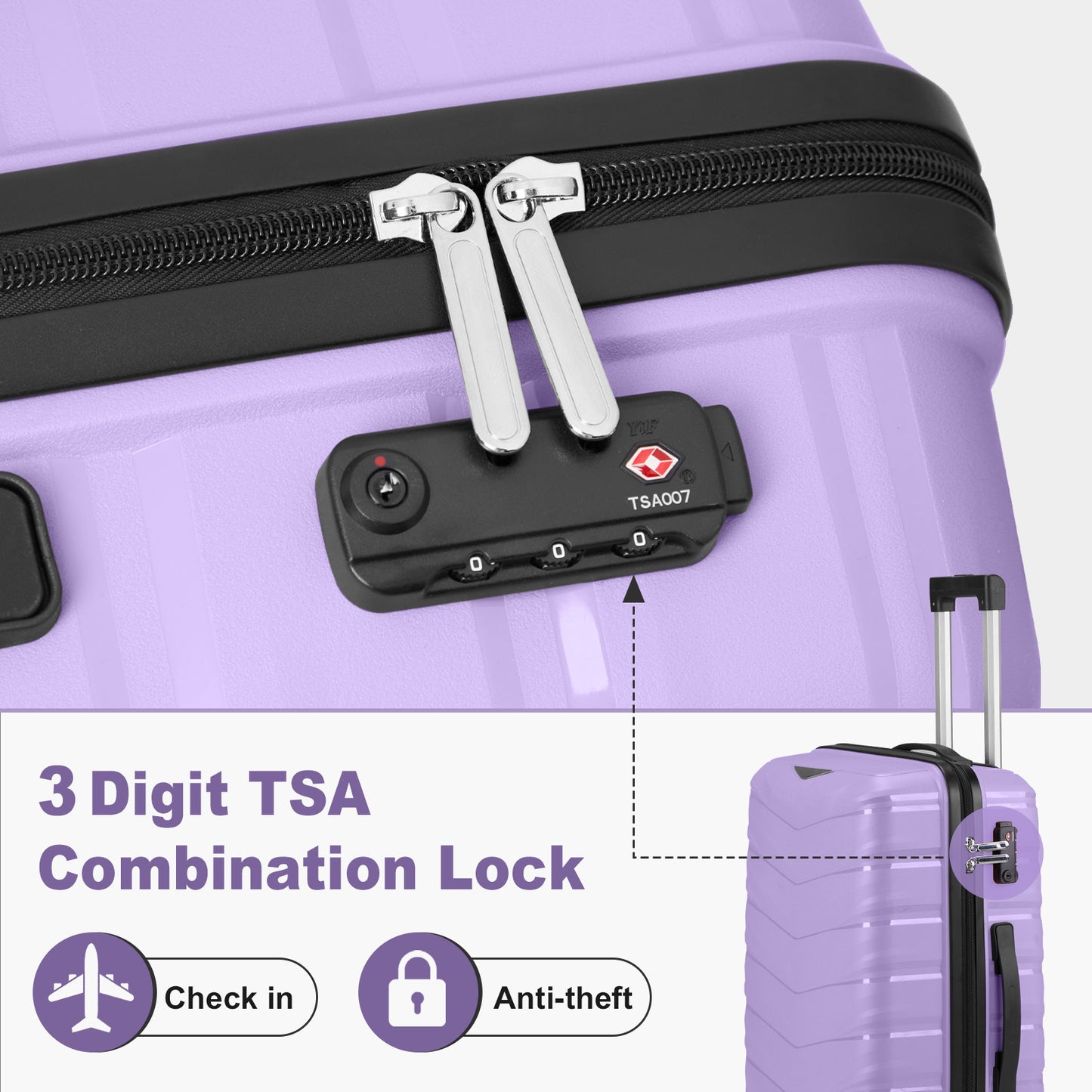 3-in-1 PP Trolley Case