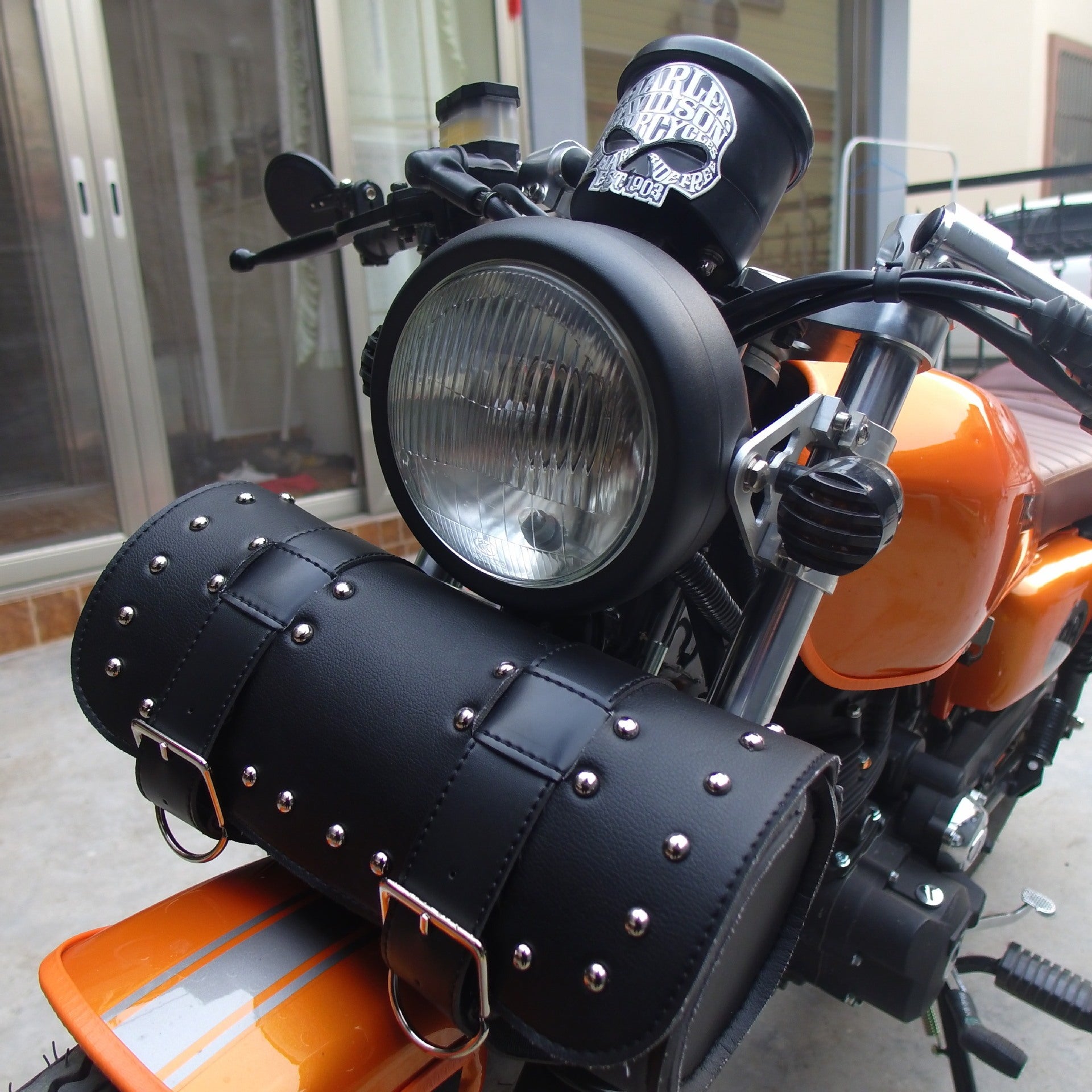 LEATHER BAGS FOR MOTORCYCLE BICYCLE