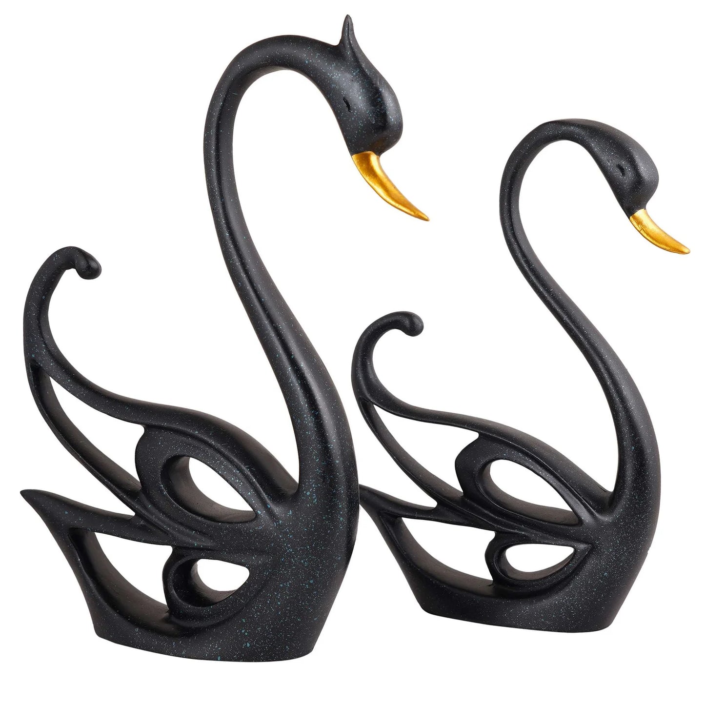 Good Luck Black Swan Home Decor Showpiece