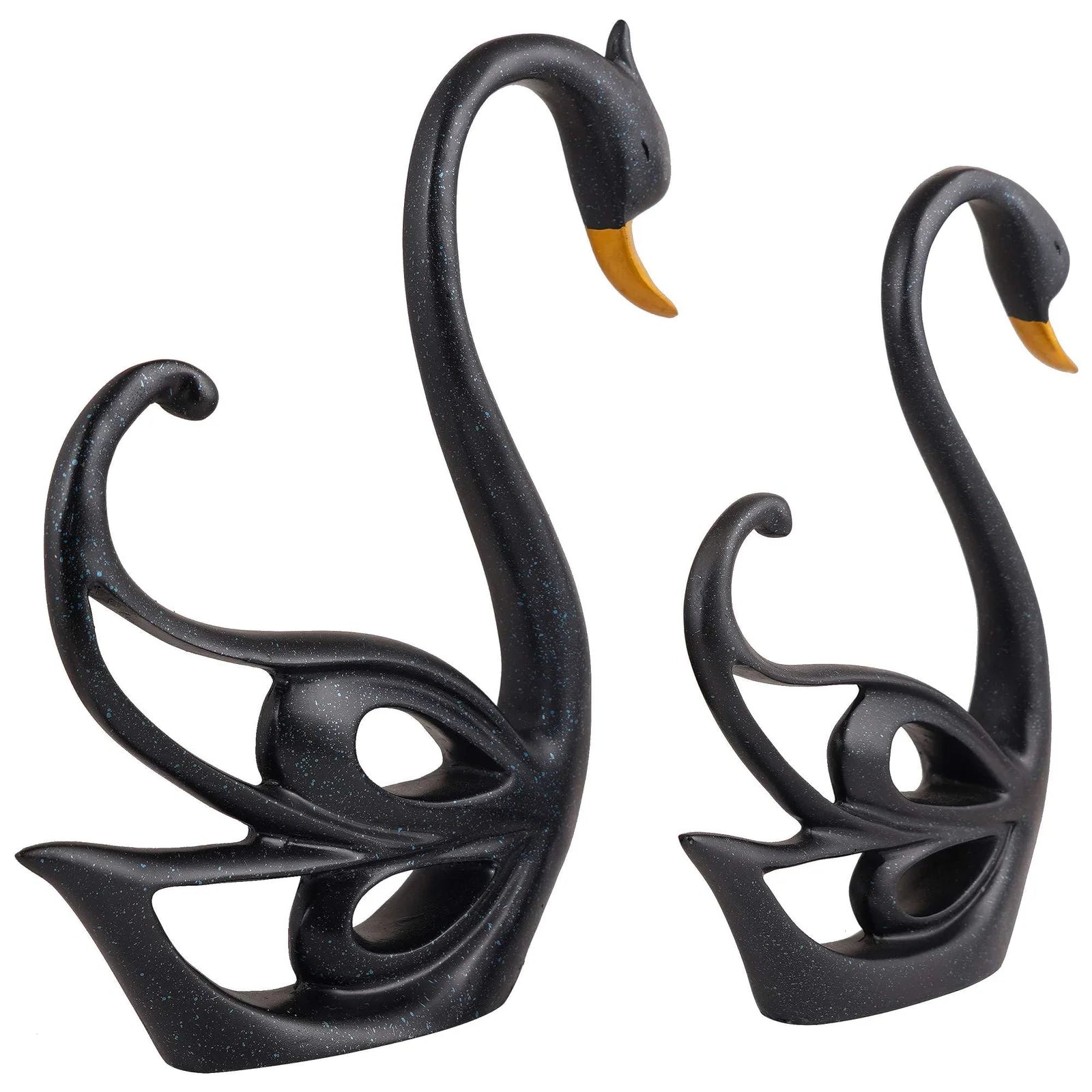Good Luck Black Swan Home Decor Showpiece
