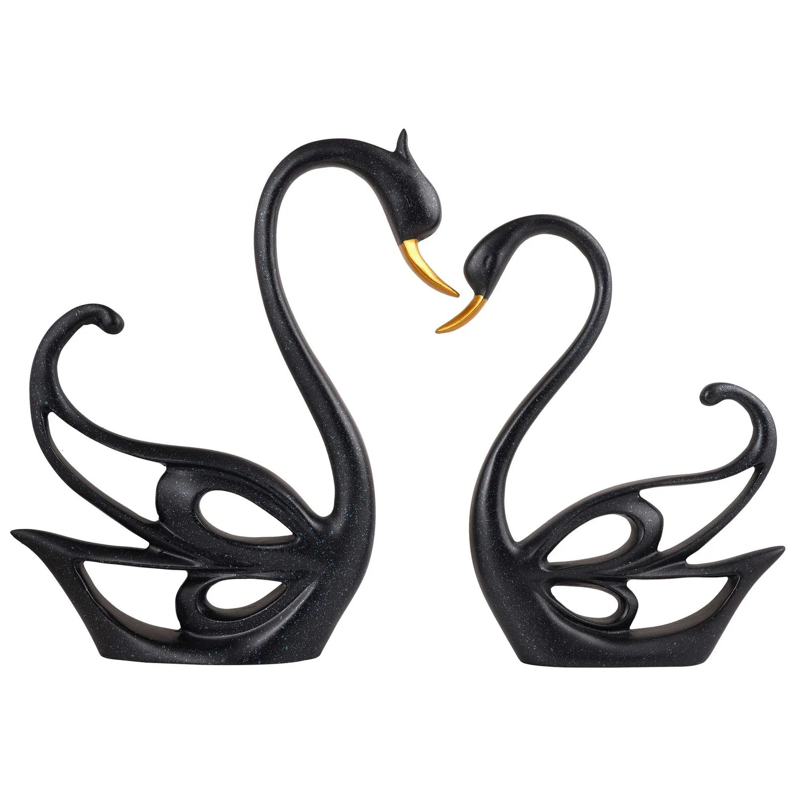Good Luck Black Swan Home Decor Showpiece
